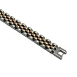 دستبند رولکس مردانه دو رنگ رزگلد استیل