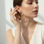 گوشواره زنانه طلایی براق مدل ELM-8264 برند Xuping