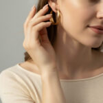 گوشواره زنانه حلقه‌ای طلایی برند Xuping مدل ELM-8268