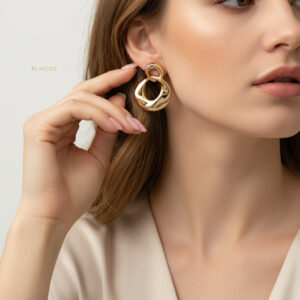 گوشواره زنانه طلایی براق مدل ELM-8264 برند Xuping